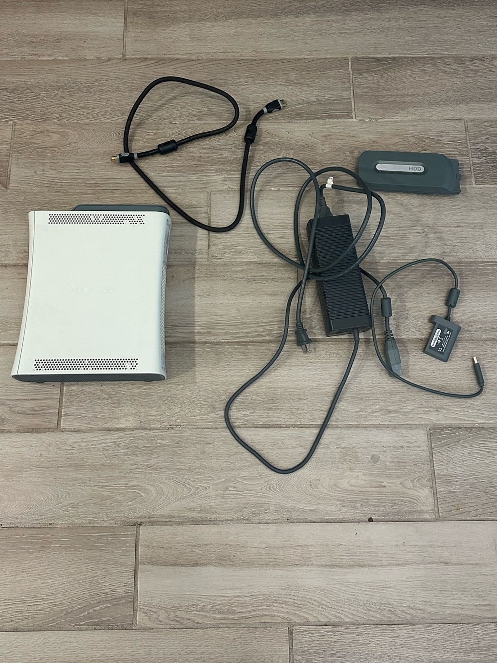 VTG Microsoft Xbox 360 Console w/ Extra Hard Drive & Transfer Cable